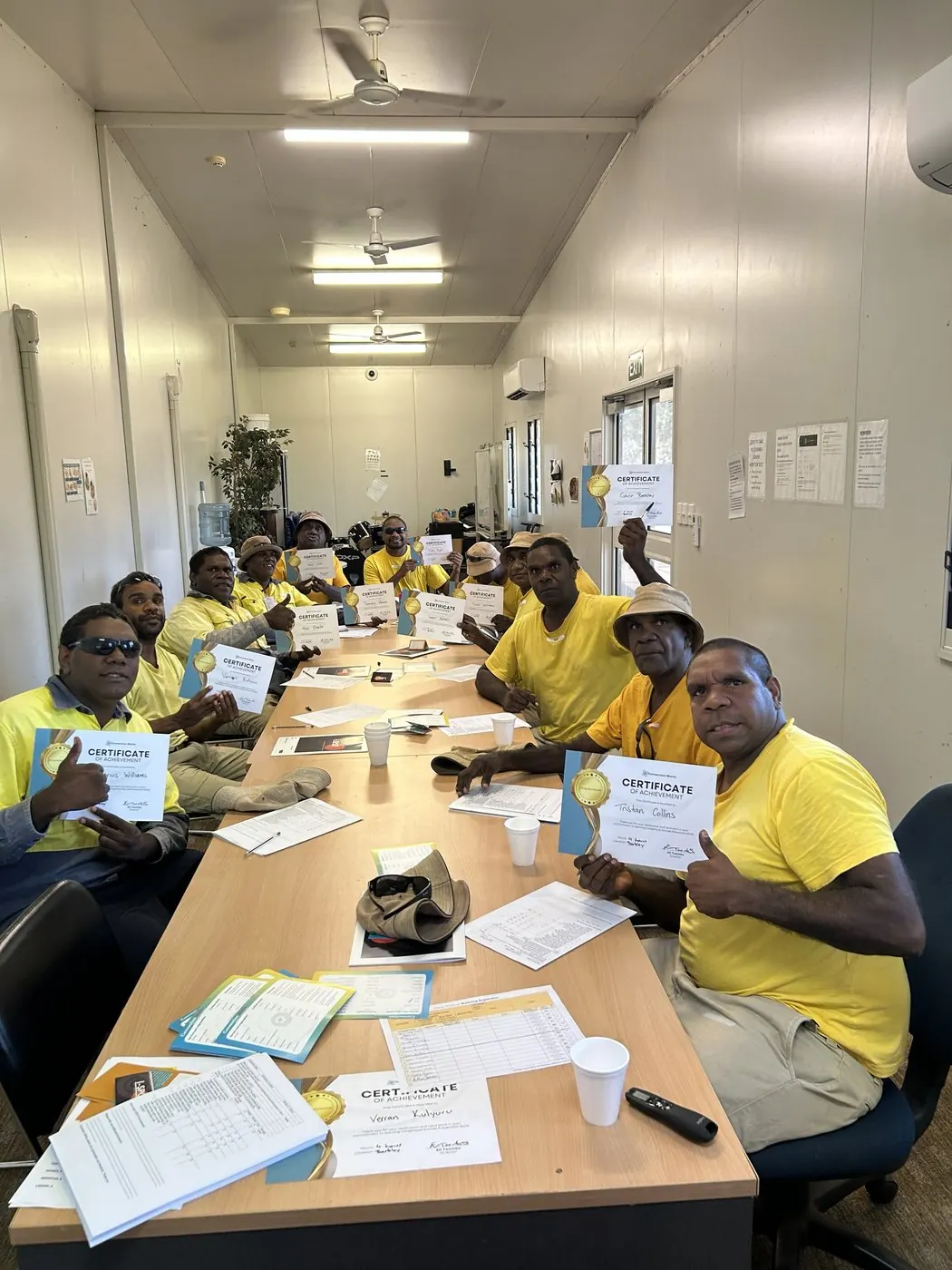 I-SPOT graduates holding certificates of achievement in the Barkly region